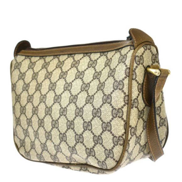 Gucci Sherry Shoulder Bag GG Pattern Interlocking Brown Green Red PVC Leather - Picture 4 of 9